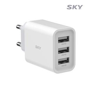 TEMU Sky File C3 18W 3포트 USB 고속 충전 어댑터