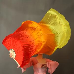 TEMU 1개 150cm 그라데이션 벨리댄스 팬 - 대규모 공연, 댄스 아카데미 쇼, 결혼식, 파티 등에 적합