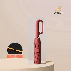 TEMU 자동 팝업 선쉐이드 우산 - 8개 리브 경량 접이식 디자인, UV 보호 및 방수 기능, 남녀 공용, 캐주얼/비즈니스/패션 스타일, 야외용 우산, 내구성 있는 프레임