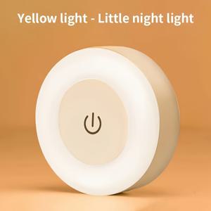 TEMU 터치 컨트롤 LED 무드등 - 웜/화이트/내추럴 소프트 글로우 3가지 조명 모드, 거실·침실·옷장·복도용 실내조명, 구멍 없는 설치|무드등