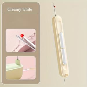 TEMU 3가지 색상, 각도 조절 가능한 360° 회전 바늘 실꿰기 도구, 다양한 두께의 바늘과 실용, 미끄럼 방지 디자인, 휴대용 아웃도어 모델