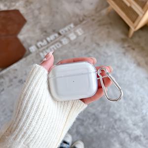 TEMU 4가지 사이즈, 투명 이어폰 케이스 (Apple AirPods용 귀 보호 기능 포함)