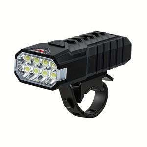 TEMU 3가지 조명 모드, 8-LED USB 충전식 전면 자전거 헤드라이트 세트 - 산악 및 로드 바이크용 야간 주행 편리한 조명, 간편 설치 및 사용