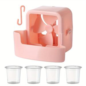 TEMU 휴대용 팬 쿨링 액세서리 키트 - 전원 불필요, 최대 24시간 연속 냉각, 전기 및 바닥 선풍기에 적합, 효율적인 여름철 쿨링을 위한 아이스 헤드 포함, 팬 액세서리