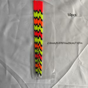 TEMU 10pcs 물고기 플롯 꼬리 Bold Tail 눈에 띄는 플롯 꼬리 - 직선 타원형 확대된 공백 소프트 꼬리 낚시 장비 액세서리 - 고감도 플롯 낚시 애호가를 위한 높은 감도 플롯 - 낮과 밤 듀얼 사용 Bold 눈에 띄는 디자인