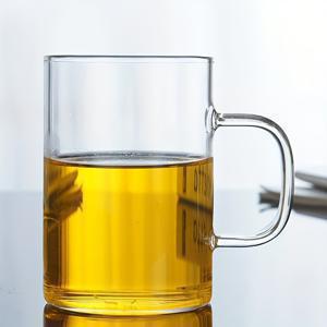 TEMU 300ml 대용량 투명 유리 식기 세트 6팩, 고온에 강한 보로실리케이트 유리 아침식사 우유 및 주스 컵, 단일층