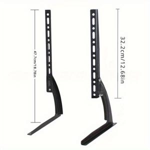 TEMU 2개-1세트 범용 테이블 탑 TV 스탠드, 14-42인치 LCD/LED/플라즈마 TV용, 스크린 모니터 브래킷용 TV 스탠드 다리, VESA:100*100~200x200mm|모니터받침대