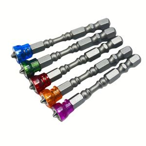 TEMU 5개 세트 자석 드릴 비트 - 내구성 S2 스틸 헥스 샹크, 65mm 크기, 1/4인치 헥스 핸들, DIY 프로젝트 및 전문가용 전동 드라이버 공구, 기계공 및 장인용