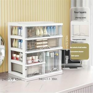 TEMU 신규 초대형 화장품 보관함, 높이와 크기가 증가한 고품질 compartments, 로션, 립스틱, 마스크를 위한 드로어 스타일 조직자, 및 다양한 아이템을 위한 드로어 스타일 조직자.|마스크|립스틱
