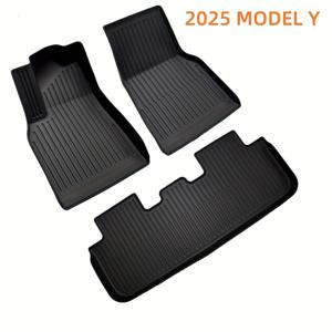 TEMU For Tesla Model Y 2025 새로운 TPE 자동차 발 매트 퀵 드라이 바닥 매트에 적합합니다