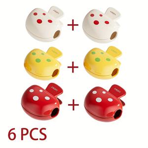 TEMU 6pcs 귀여운 치실 보관함 세트 - 보호 커버, 보관 상자, 스탠드가 있는 휴대용 여행용 케이스 - 가정, 비즈니스 여행, 야외 모험을 위한 필수 욕실 액세서리 - 포름알데히드 없는, 치아 관리 | 재미있는 디자인 | 내구성 있는 플라스틱