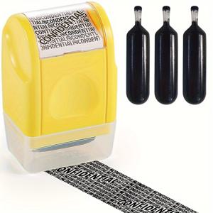 TEMU 개인 정보 보호용 1개의 롤 스탬프 팩, 1.45인치 롤 스탬프