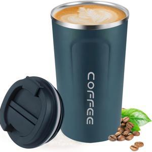 TEMU 17.2oz 스테인리스 스틸 보온 여행용 머그 - 커피, 차 & 소다용 이중벽 진공 플라스크 - BPA 프리, 비산 방지 & 미끄럼 방지 - 야외 모험 및 선물에 완벽