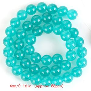 TEMU 로무인 4mm-12mm 리버 블루 스톤 라운드 스페이서 비즈 - DIY 주얼리 제작용 핸드 폴리시 천연 보석 구슬, 팔찌 & 목걸이 (터쿼이즈블루, 32~84개), 목걸이 부품, 유니폼 사이즈, 광택 마감