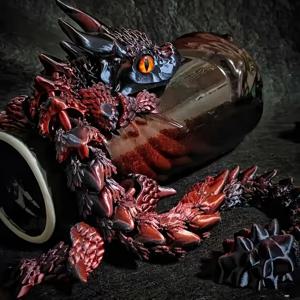 TEMU 14세 이상 성인용 차량 대시보드 장식품, 1개 랜덤 눈동자 3D 프린팅 이중뿔 드래곤 피규어 - 자동차 장식, 홈 & 카 데코, 거실 및 책상 디스플레이에 적합
