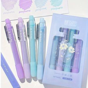 TEMU 4pcs 빛나는 , 유연한 선 폭 및 안티 스무지 워터 베이스 잉크, 빛나는 노트, 계획, 일기, 글리터 마커, 고색상 용량 마커 펜
