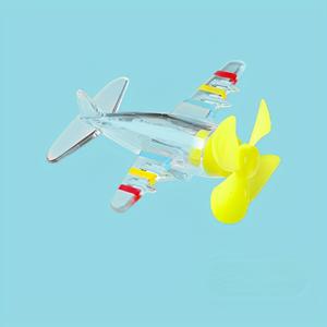 TEMU 1개 바람으로 움직이는 소형 비행기 핸들 장식 - 배터리 불필요, 스타일리시 디자인, 재미있는 및 자전거용 데코 선물