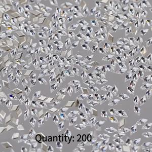 TEMU 100/200개 1.5*3mm 로마스 모양 지르코니아 네일 아트 조각, 화이트 글리터 모양 시퀸, 저알레르기 네일 아트 주얼리, DIY 밀 패턴에 적합, DIY 네일 아트, 주얼리, 웨딩 브라이드메이드 드레스 및 헤어드레싱 장식, 네일 액세서리. 손과 발 관리용 네일 장식 용품