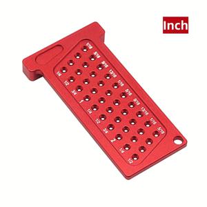 TEMU 1pc 목공 쓰기 메트릭 및 인치 정밀 T자자 알루미늄 합금 포켓 자 박음질 게이지 목공 교차 보정 자 교차 된 구멍 쓰기 라인 드로잉 DIY 측정 도구 (65mm 및 2.5인치)