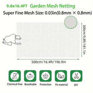 TEMU 1 팩, 흰색 방충망 HDPE+UV 농업 온실 플라스틱 방충망 방조망 60 메쉬, 검정색 스포츠 필드 배팅 케이지 펜스 장벽망 저렴한 가격 방충망 진딧물 방지망 방충망