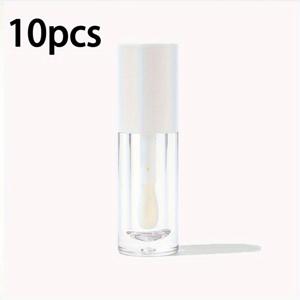 TEMU 10개 3ml 플라스틱 애플리케이터 파운데이션 병 - 휴대용 여행 메이크업 립글로스 디스펜서 컨테이너, 리필 가능한 화장품 컨테이너 메이크업 및 일상 사용, 립케어 필수품 | 생생한 리드 디자인 | 내구성 있는 플라스틱, 립케어 제품