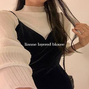 [2천장돌파][여리여리실루엣/시스루/레이어드템][made] 리안 반목 레이어드 블라우스 (가을/겨울/간절기/데일리/데일리룩/출근룩/데이트룩/블라우스/레이어드/시스루/하객룩/오피스룩/격식룩/연말룩/연말파티/크리스마스)