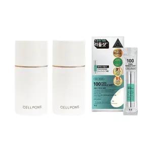 셀폰즈 고래 크리미 고체세럼 50g x2 + 브이티 리 들샷 100 앰플 파우치 10매