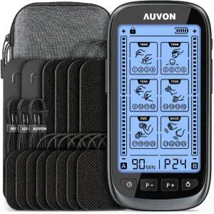 AUVON 3-in-1 TENS 단위 근육 자극기 12개 전극 패드