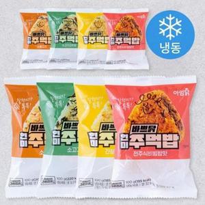 아임닭 바쁘닭 현미 주먹밥 4종 100g x 2개 세트 (냉동) 1세트