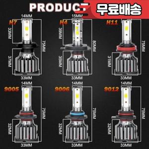 LED 9005/HB3 H13 H7 880 자동차 전구 12V 하이 로우 빔 20000LM 6500K 흰색 플러그 앤 플레이 amagi