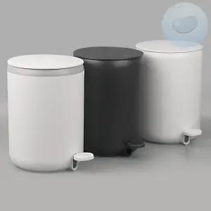 WRI 국산 고급 종량제 페달 쓰레기통 5L 생활 용품 자취템 저소음 페달 휴지통