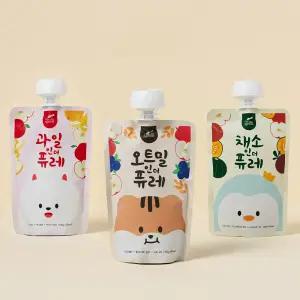 리틀스푼 국내산 아기퓨레 3종 * 2세트 (총 6개)
