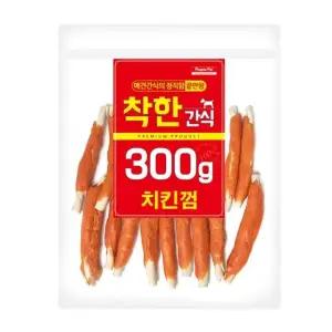 고품질 착한 간식 치킨껌 300g X5개 강아지 애견 기능성 껌 (WD037F3)
