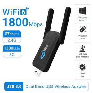 WiFi 6E USB 어댑터 3000Mbps 무선 네트워크 카드 3.0 트라이 2.4G 5G 수신기 핫스팟 및 AP 기능