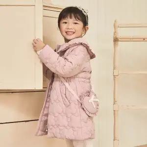 [치크] 여아 꽃퀼팅 하프기장 가방세트 웰론 코트 CKJP24W2G_7358