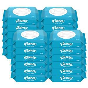 [기타]크리넥스 수앤수 코튼클린 캡형 물티슈 (오리지날) 72매 x24개