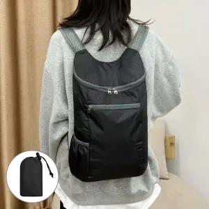 [1+1] 손안에 쏙 사이즈변신 초경량 슬림 포켓백팩 아웃도어 가방(+파우치)