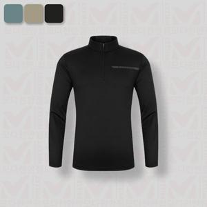 [밀레] MILLET 아웃도어 남성 간절기용 긴팔 집업 티셔츠 등산복 상의 BLACK_CA