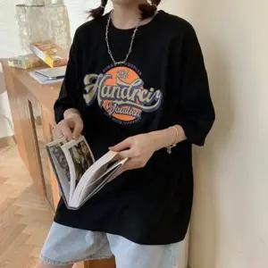 레터링 여자 오버핏 반팔티 1P 베이직 여름 티셔츠