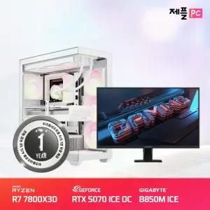 AMD 라이젠7-5세대 7800X3D B850M AORUS ELITE WIFI6E ICE RTX 5070 EAGLE OC ICE SFF D7 12GB I01