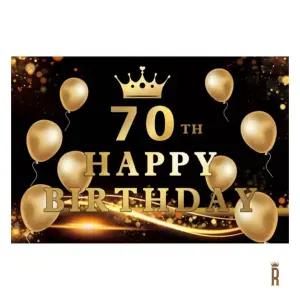 파티용품 럭셔리생일현수막 대형 기념일70 배너 이벤트 장식 소품