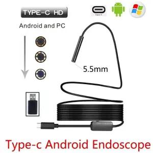 귀이개내시경 귀후비개 귀파개 귀지 제거 카메라 귀청소 55mm USB Type-C 안드로이드 내시경 스네이크 C 하