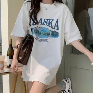 레터링 여자 오버핏 반팔티 1P 여름 데일리 티셔츠
