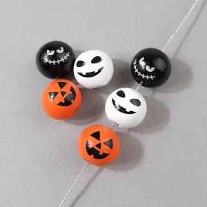 비즈아이 [5831-01]우드볼 할로윈 호박볼 16mm ,1개