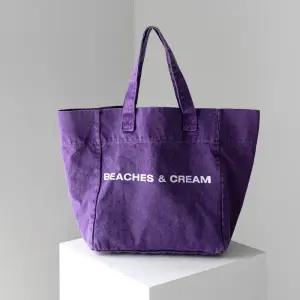 [비치스앤크림]SIMPLE LOGO ECO BAG-PURPLE