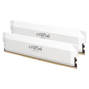 [미국배송] 크리티컬 프로 DDR5 RAM 64GB 키트(2x32GB) 6400MHz CL40 오버클럭 데스크톱 게임 메모리 인텔 XMP 3.0 및 AMD 엑스포 호환 - 화이트 CP2K32G64C40U5W