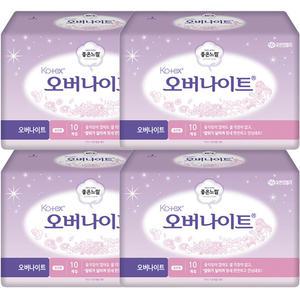 좋은느낌 코텍스 오버나이트 10개입 x4팩 순면커버