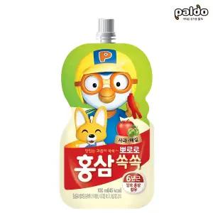 팔도 뽀로로 홍삼 쑥쑥 사과매실 100ml 30포