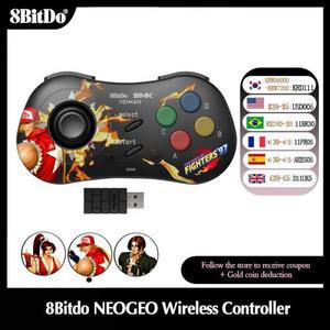 터보 기능이 있는 8BitDo NEOGEO 2.4G 무선 게임 컨트롤러, Windows 10/11용 SNK의 Bluetooth 패드, Androi