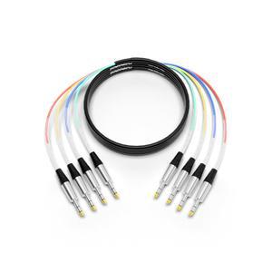 PRORECK 스네이크 케이블 4채널 차폐 오디오 14'' TRS - 전문 무대용 컬러 표시 커넥터 포함